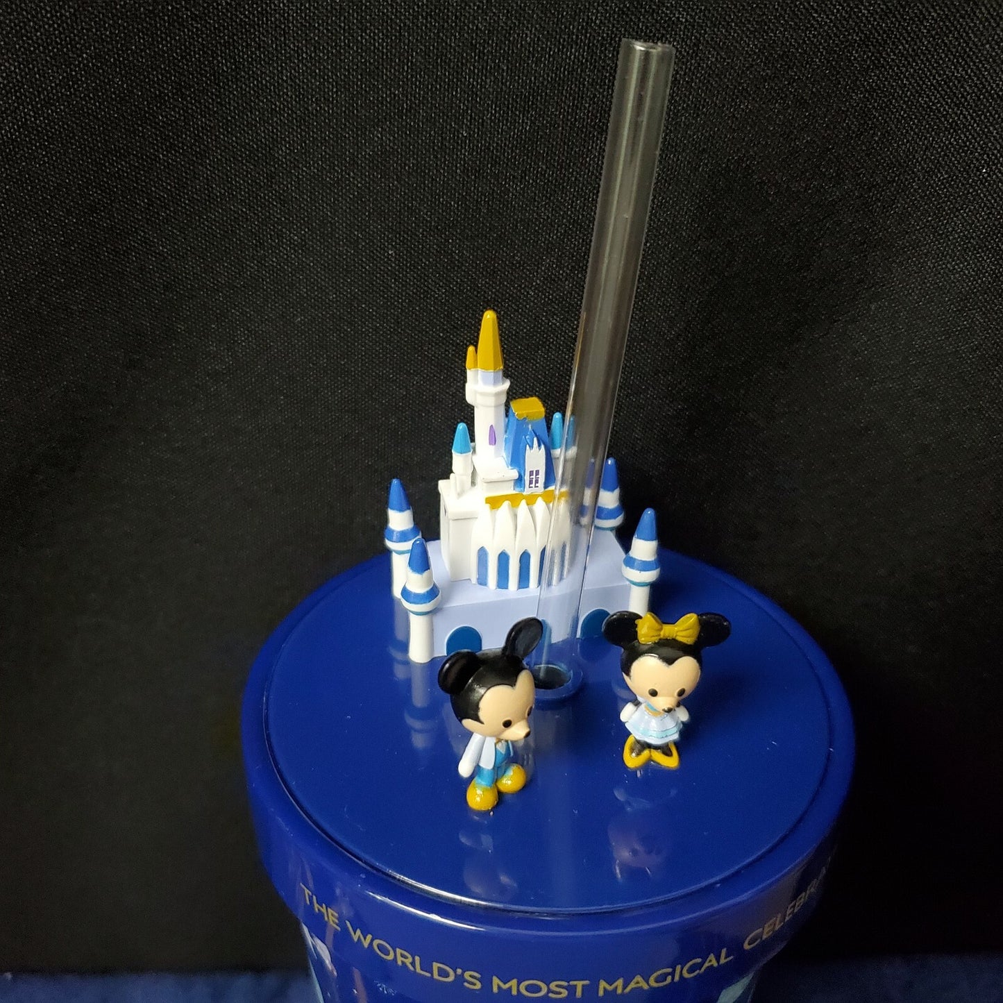 2022 Disney 50th Anniversary Mickey & Minnie Castle Cuties Metal Drink Tumbler
