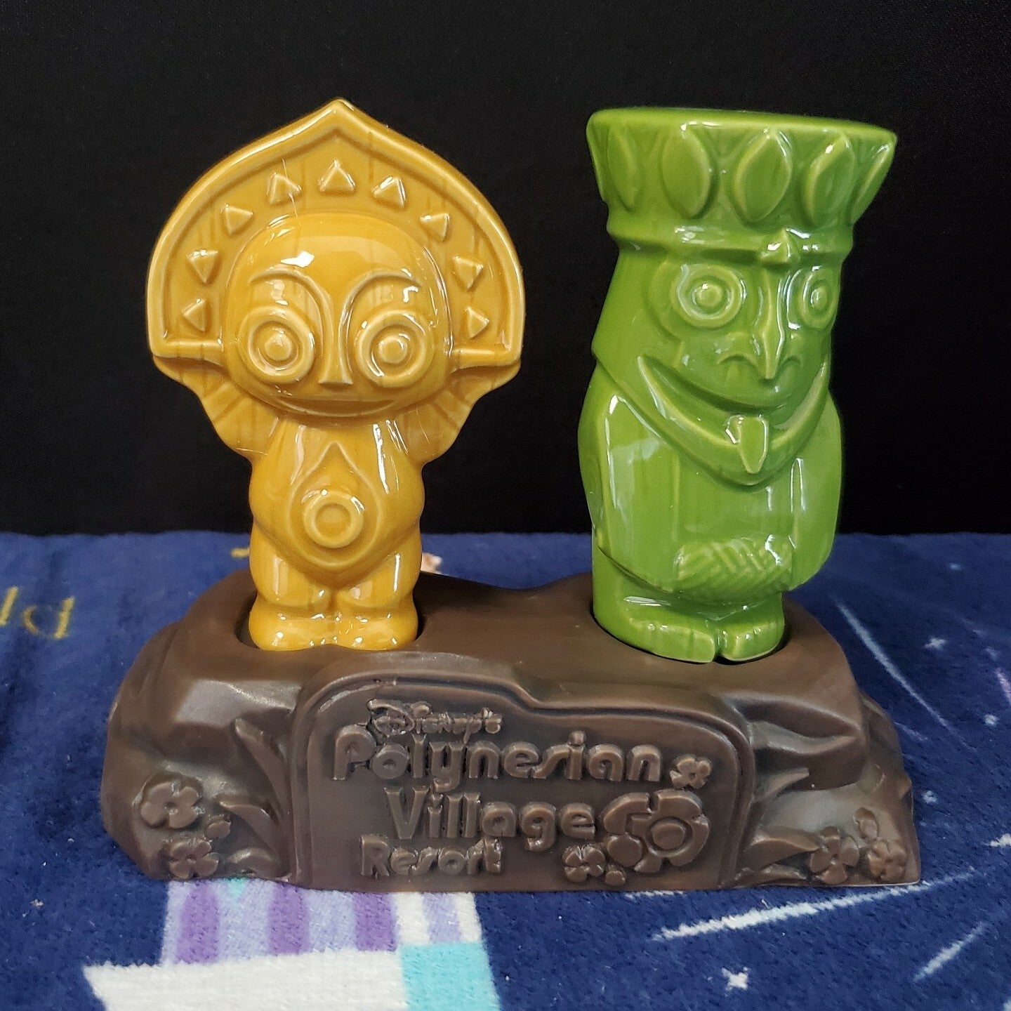 Walt Disney World Polynesian Resort 50th Anniversary Tiki Salt & Pepper Set NEW