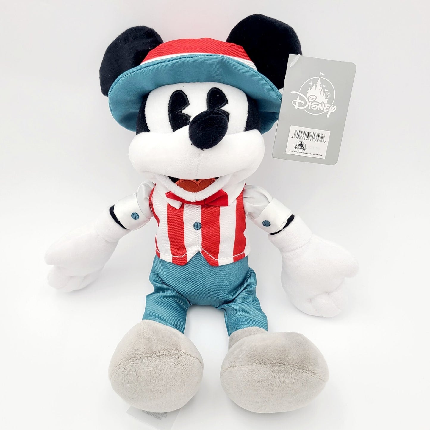 NEW Disney Store Mickey Mouse American Plush USA Patriotic Red White Blue