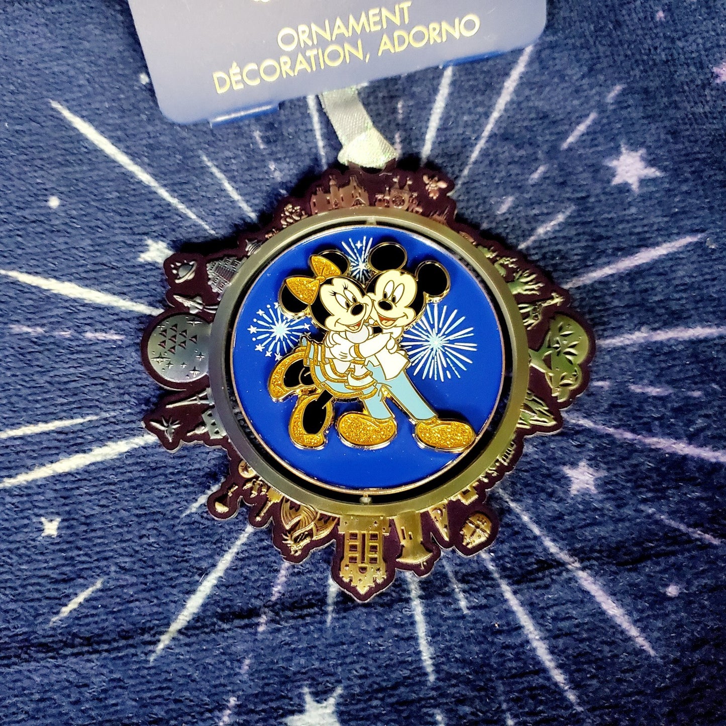 2023 Disney World 50th Anniversary 4 Parks Mickey Spinner Grand Finale Ornament