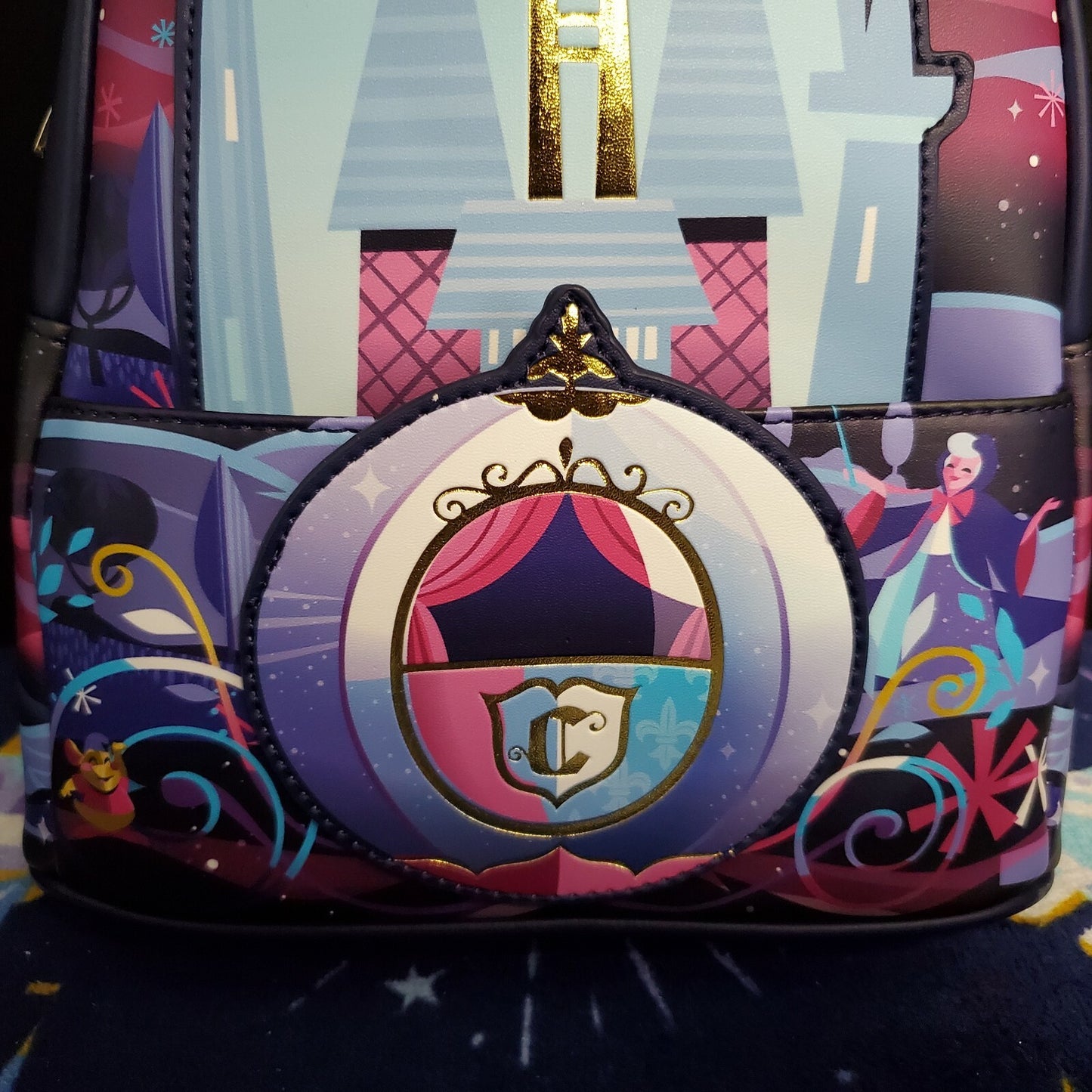 NEW Disney Loungefly Cinderella Castle Crossbody Bag Purse & Mini Backpack Set