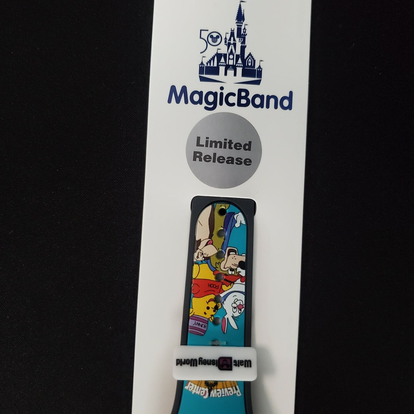 2021 Disney World 50th Anniversary Vault Magic Band LR Brer Bear Pooh Fab 5 Blue