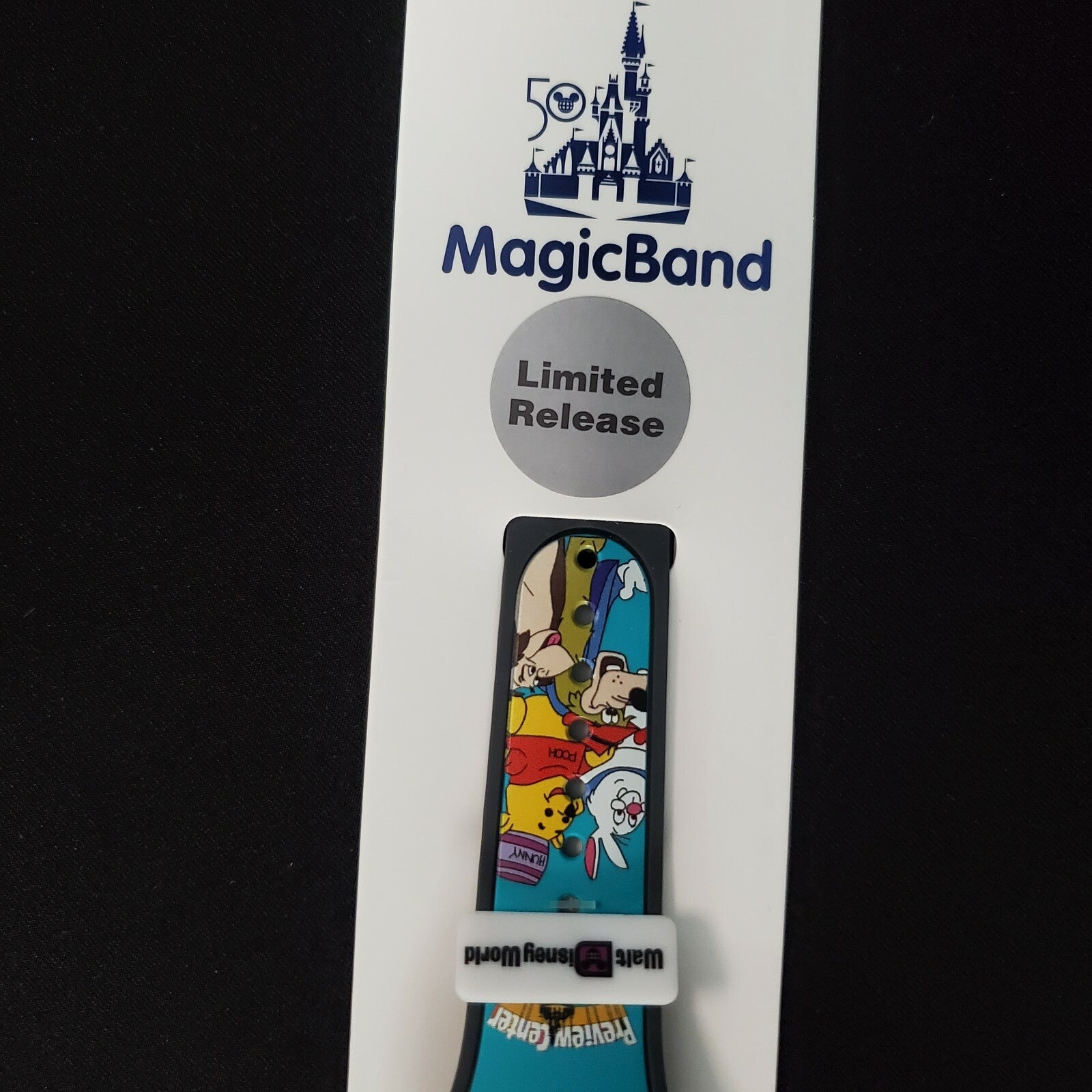 2021 Disney World 50th Anniversary Vault Magic Band LR Brer Bear Pooh Fab 5 Blue