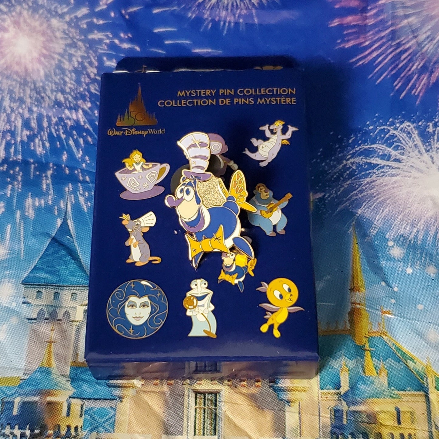 *COMPLETE SET 10 Pins* Walt Disney World Park 50th Anniversary Mystery PLUS Bag