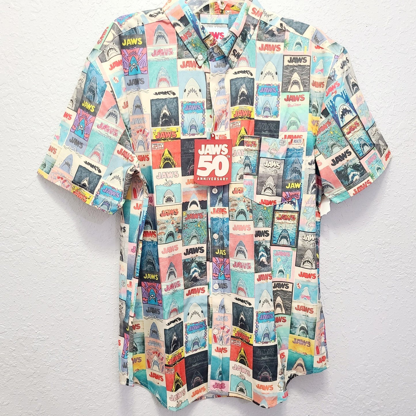 Rsvlts LARGE 2025 Universal Studios JAWS 50th Anniversary Shirt Kunuflex NEW