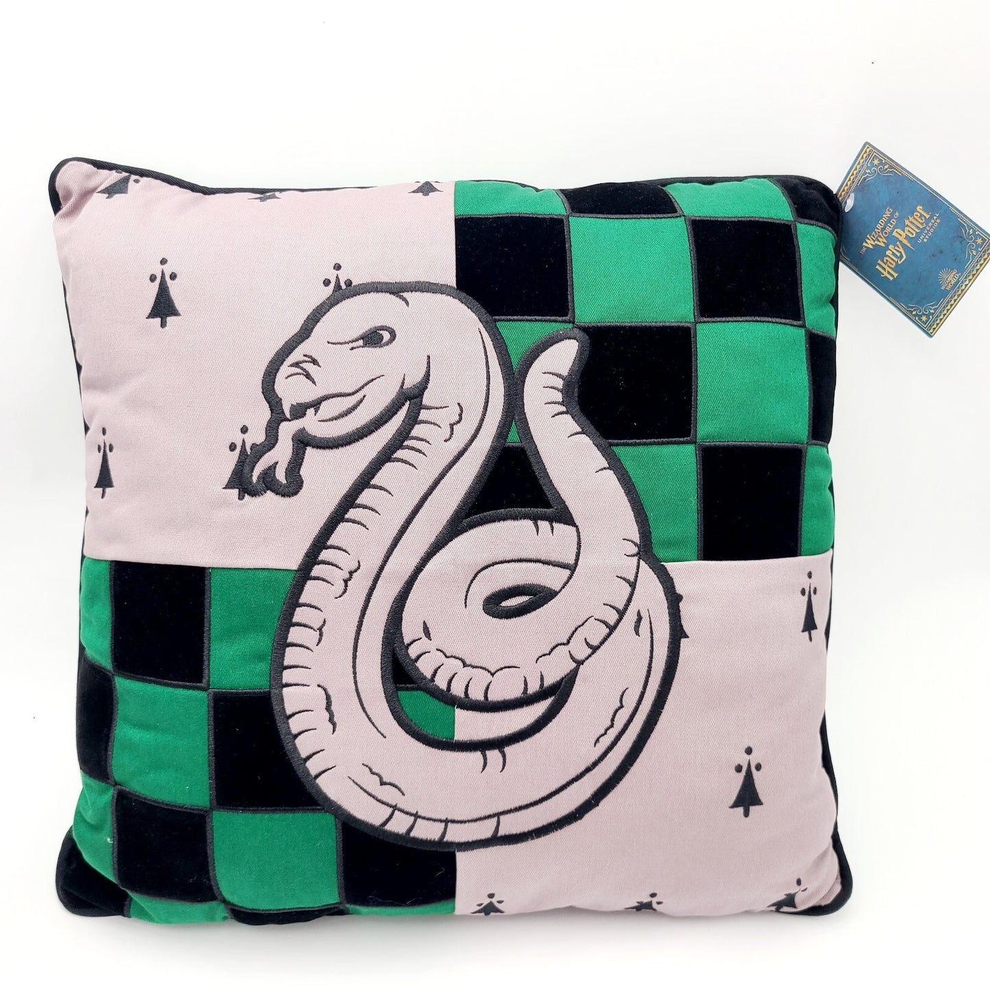 NEW Harry Potter Slytherin Pillow Universal Studios Wizarding World 16" x 16