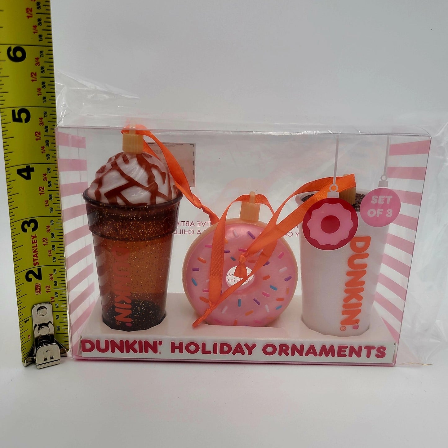NEW Dunkin Donuts Holiday Ornament Mini 3 Pack - Limited Edition 2024 Christmas