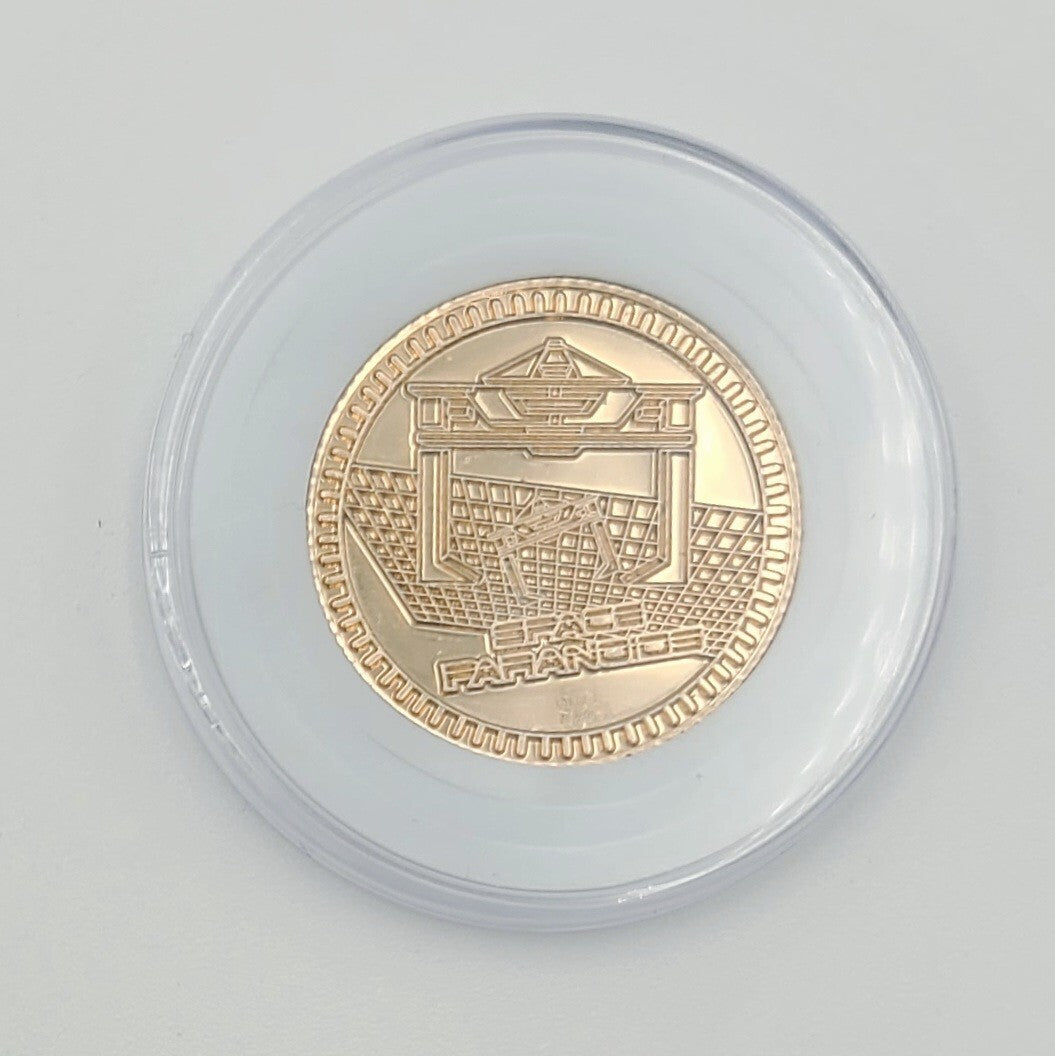 Tron Space Paranoids Coin Disney Park Flynns Arcade Golden Color Metal Medallion