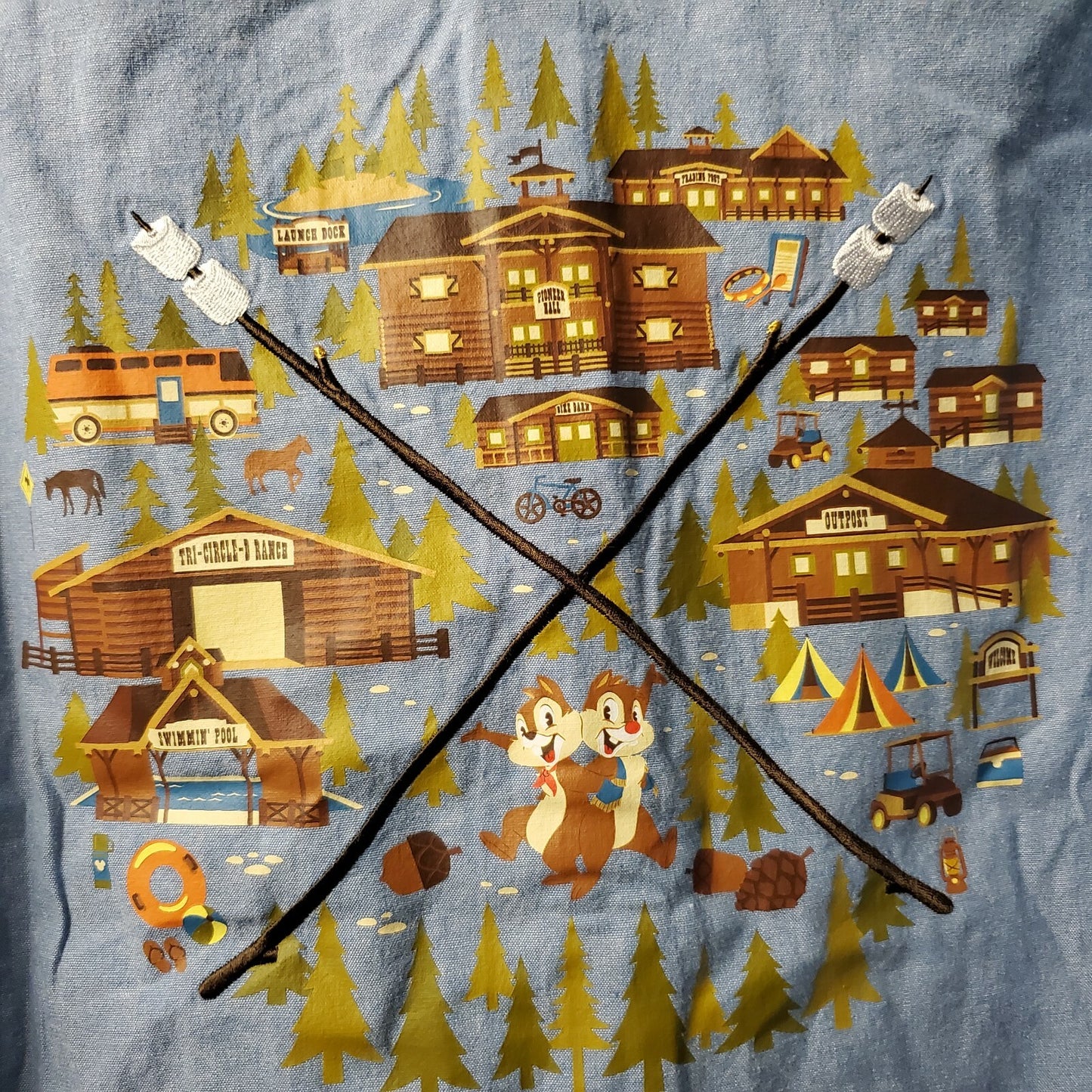 XL Women's 2021 Disney World Fort Wilderness Resort Chip and Dale 50th
