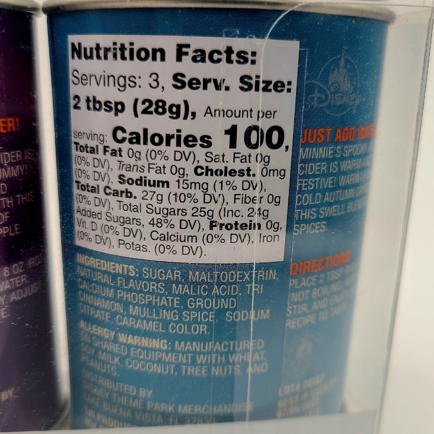 EXPIRED Disney Parks Halloween Apple Cider Drink Mix Spiced, Caramel, Red Mickey
