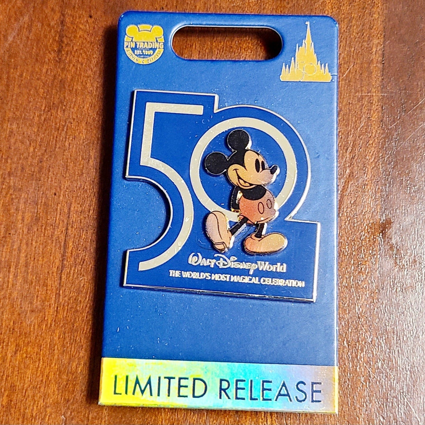 Walt Disney World Parks WDW 50th Anniversary Mickey Mouse Limited Release Pin