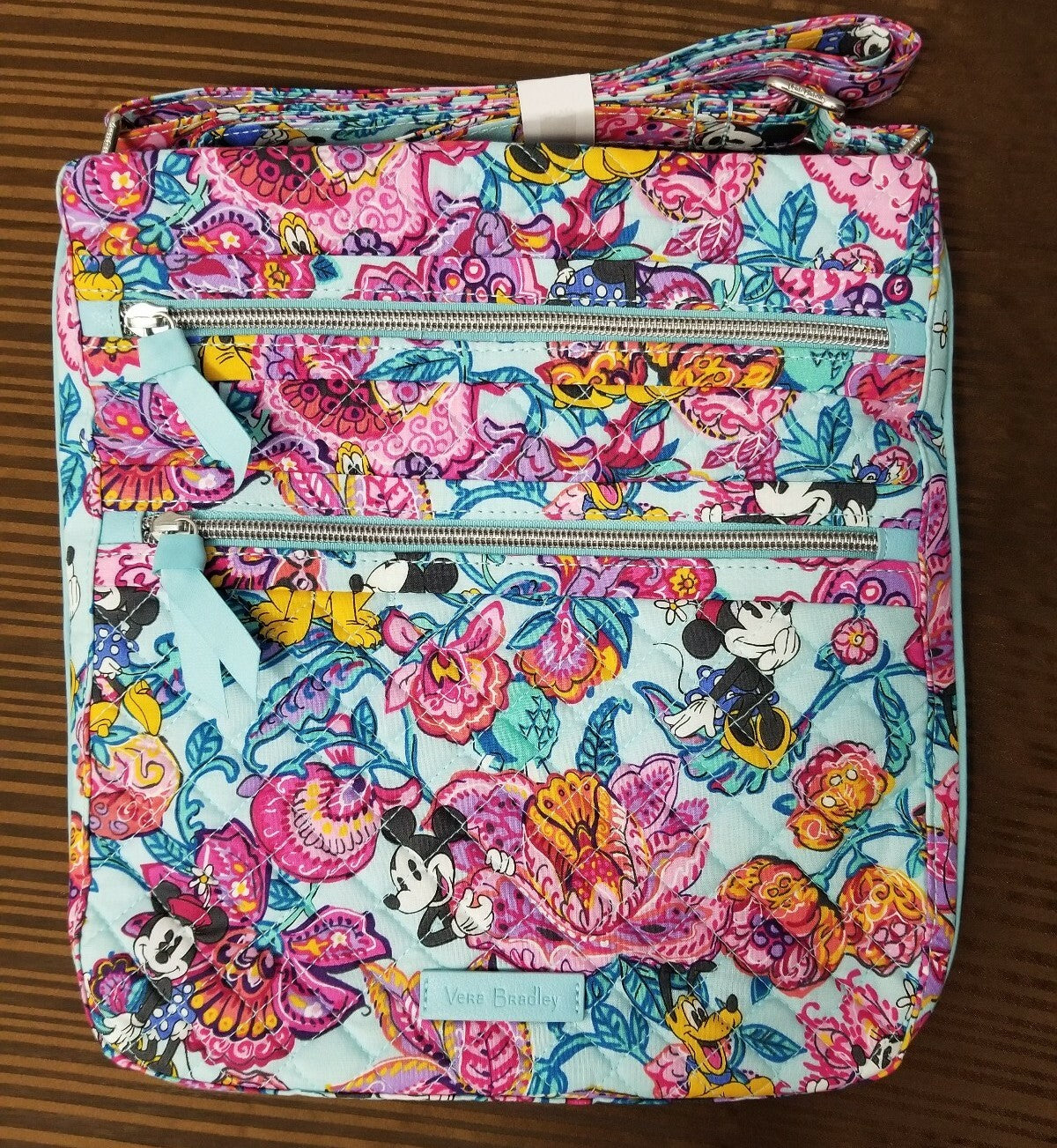 *Actual Bag* Vera Bradley Disney Mickey's Colorful Garden Hipster Bag Minnie New