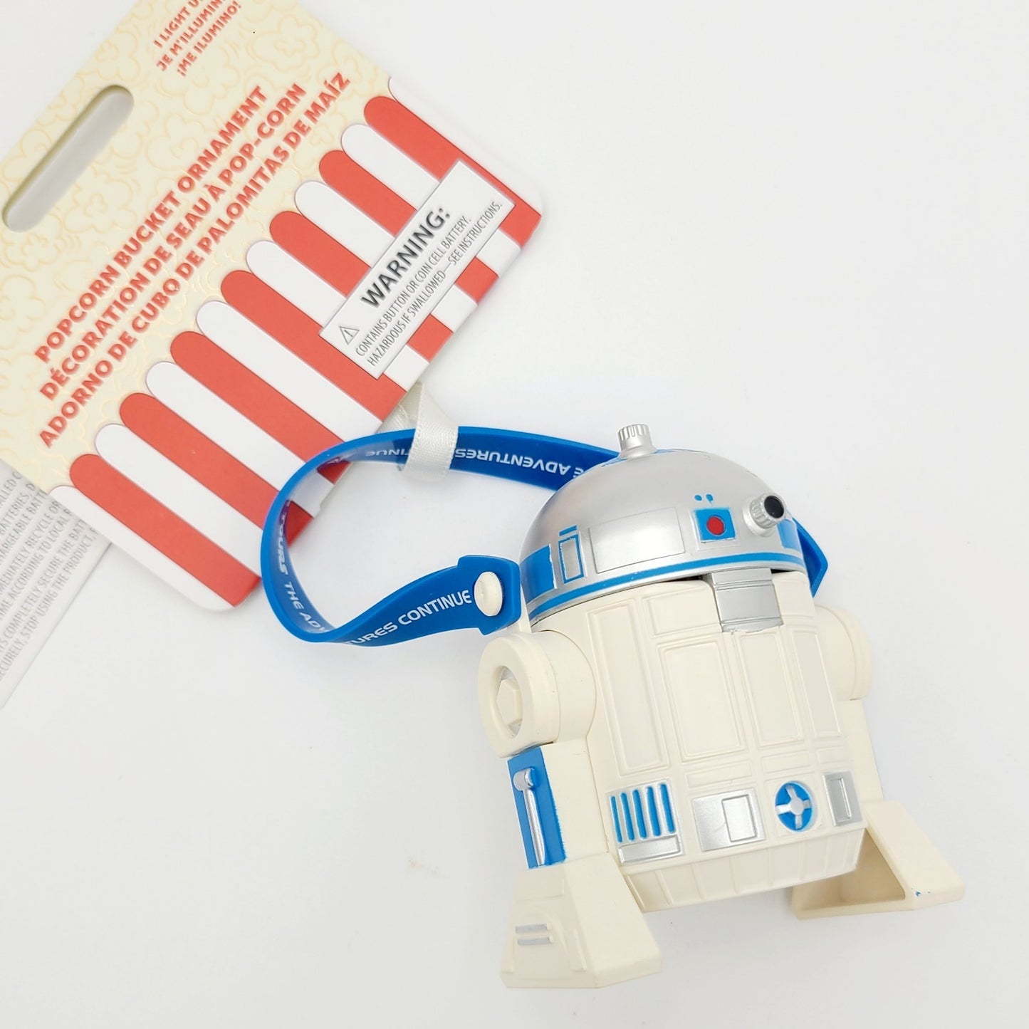2025 Disney World Parks Star Wars R2-D2 Droid Popcorn Bucket Light-Up Ornament