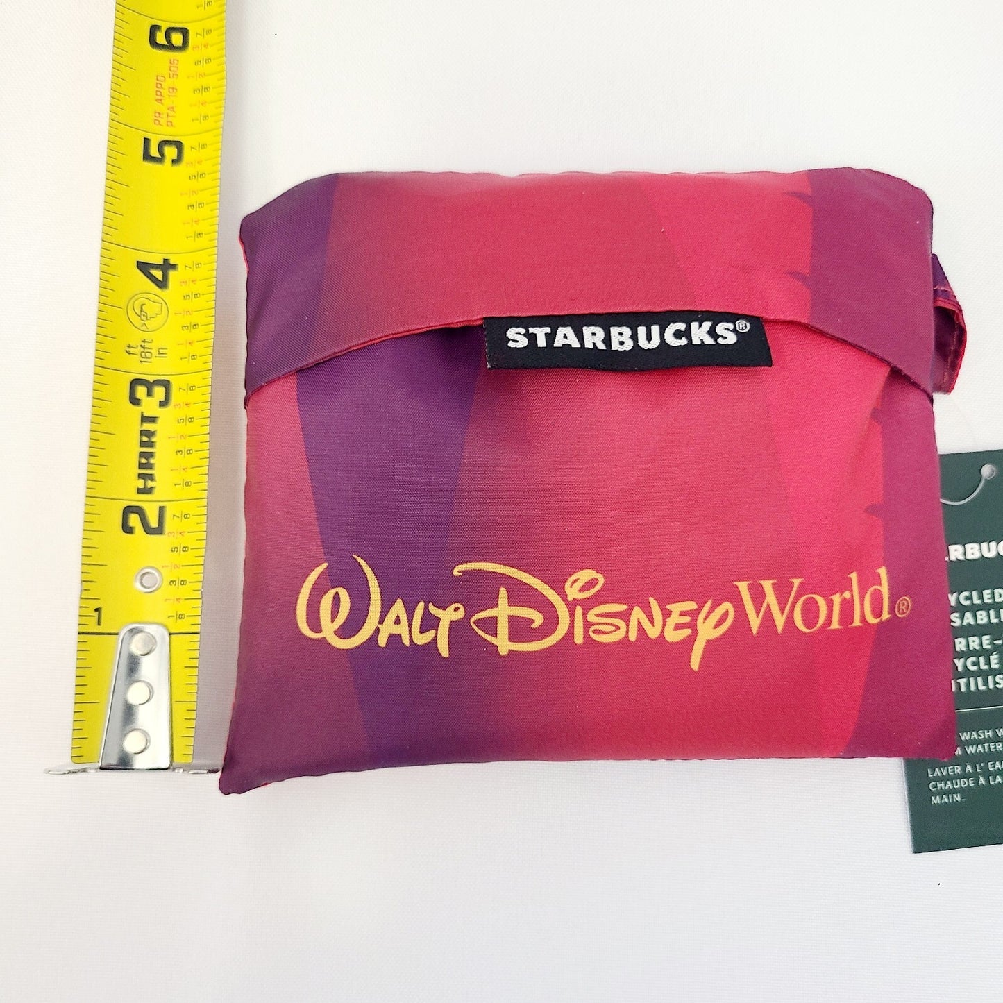 Walt Disney World Cinderella Castle Starbucks Magic Kingdom Tote Bag In Pouch