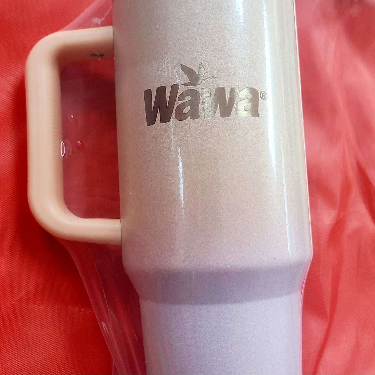 2026 WAWA Peach Light Purple XL Vacuum Tumbler Bottle Mug 40oz Limited Edition