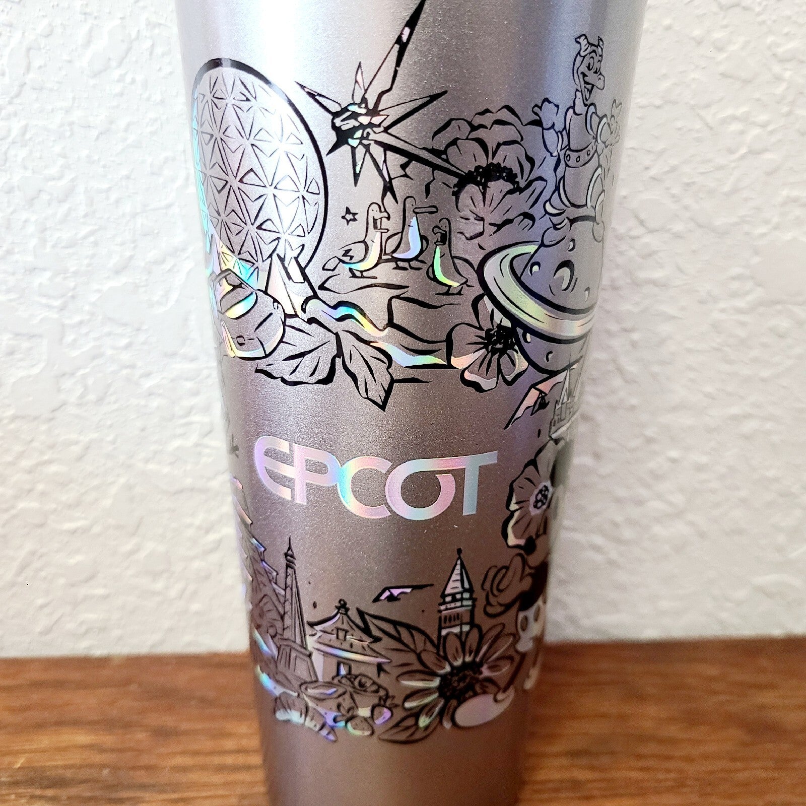 2023 Disney Parks Epcot Figment Olaf Park Icons Metal Tumbler Cup Starbucks NEW