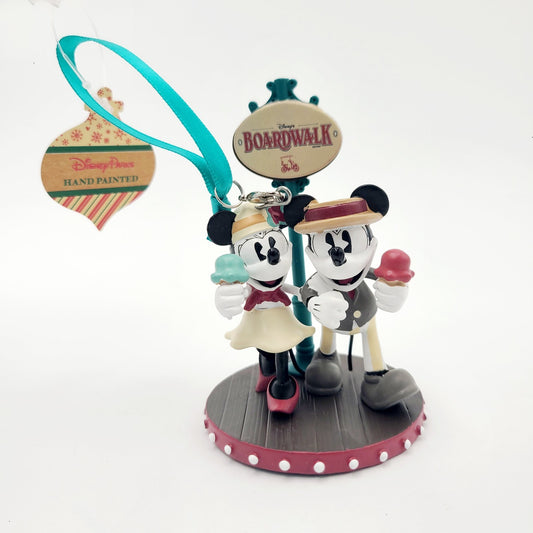 Disney World Parks Boardwalk Resort Mickey & Minnie Mouse Christmas Ornament WDW