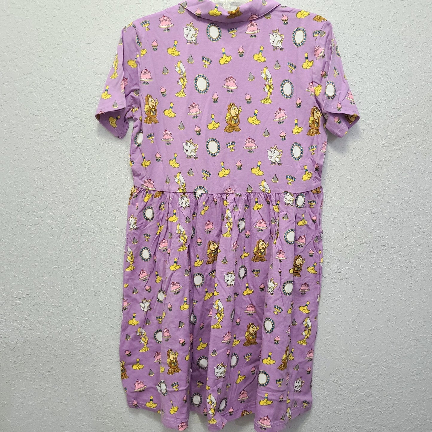 XL Disney Shop Cakeworthy Beauty & the Beast Be Our Guest Purple Dress Lumiere