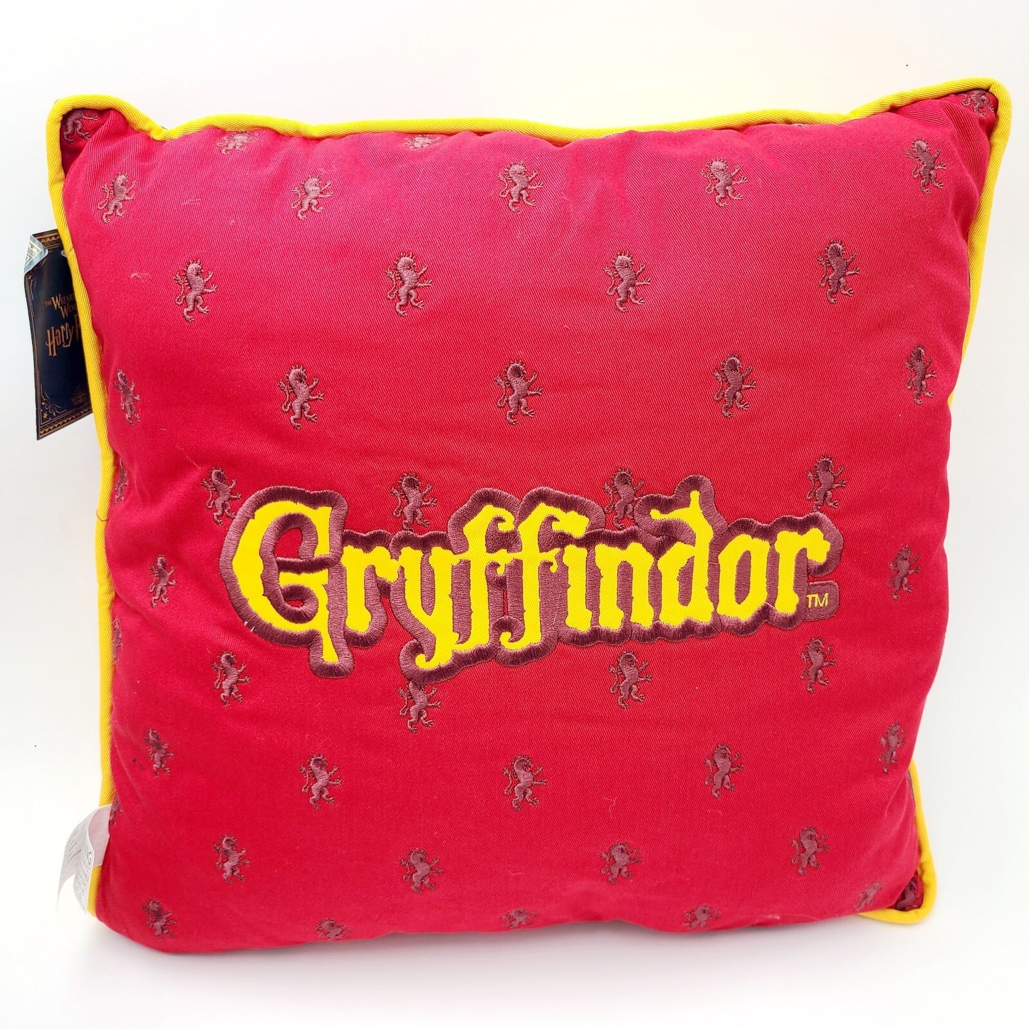 NEW Harry Potter Gryffindor Pillow Universal Studios Wizarding World 16" x 16