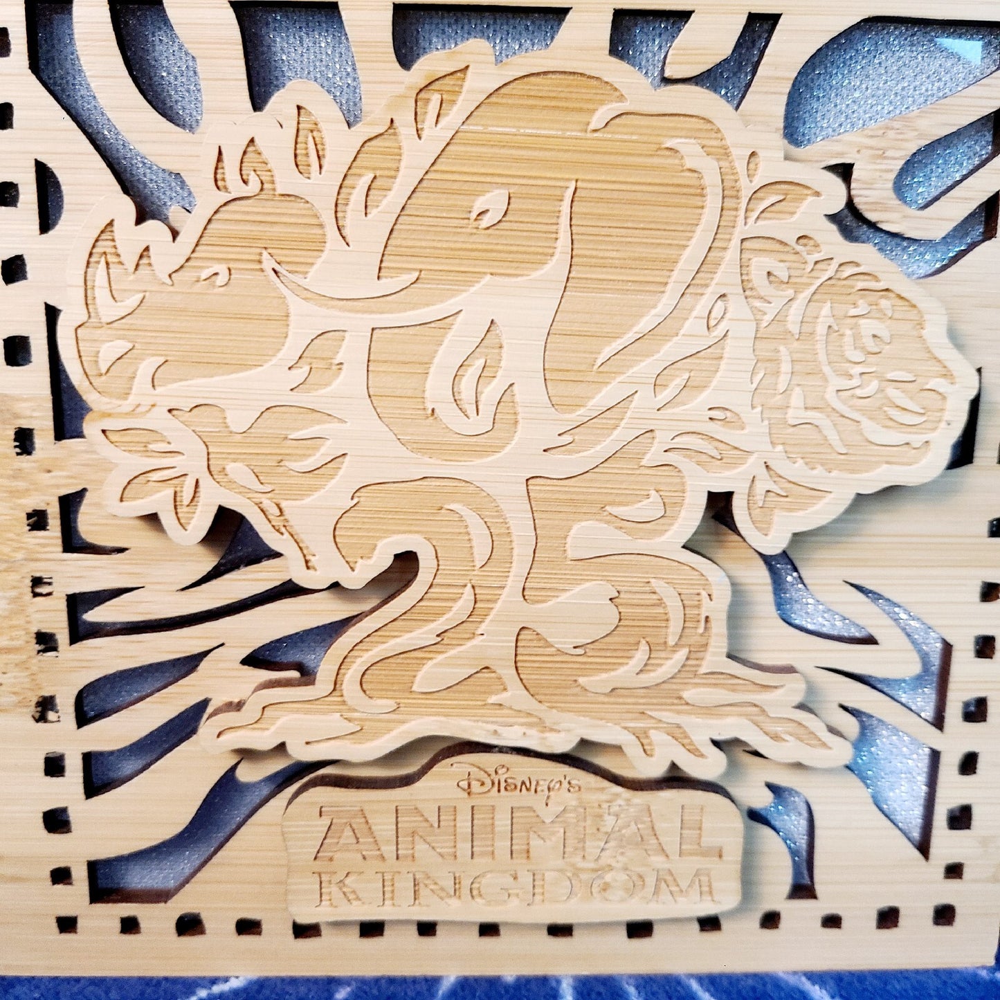NEW 2023 Disney Parks Animal Kingdom 25th Anniversary Wood Light Up Cube Box