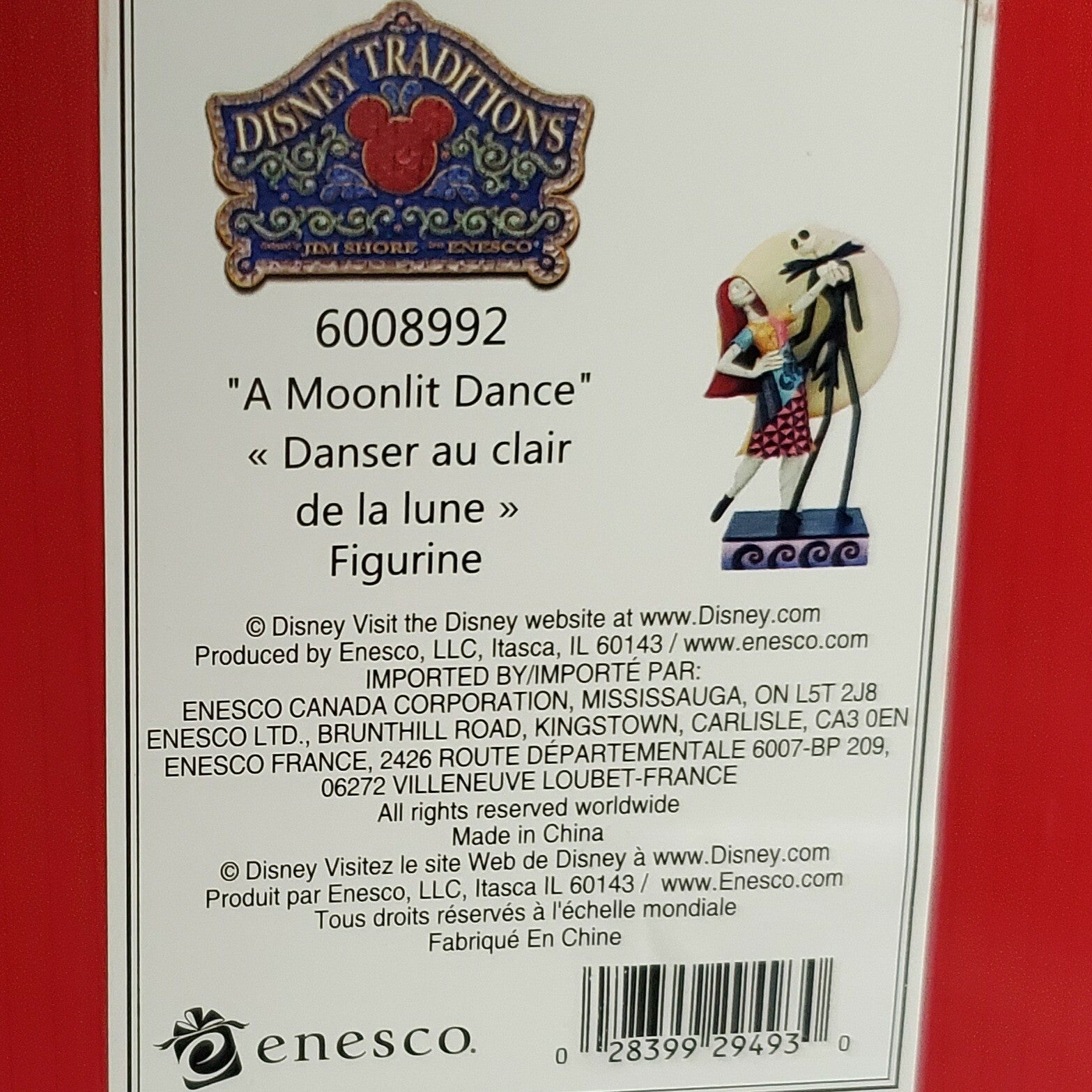 Disney Parks Traditions Jack & Sally Moon Jim Shore 6008992 Nightmare Christmas