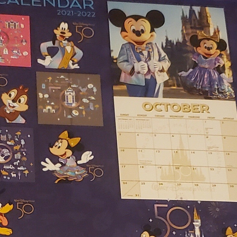 2021-22 Walt Disney World WDW 50th Most Magical Celebration Calendar 16 Month