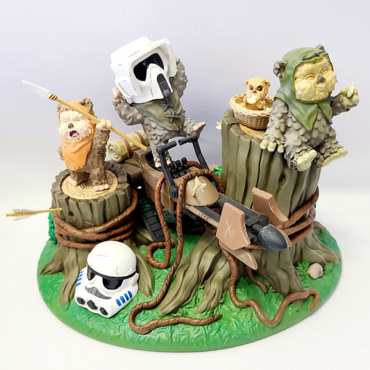 Disney Parks Star Wars Return  Jedi 40th Anniv Ewoks Collectible Figurine Ewok