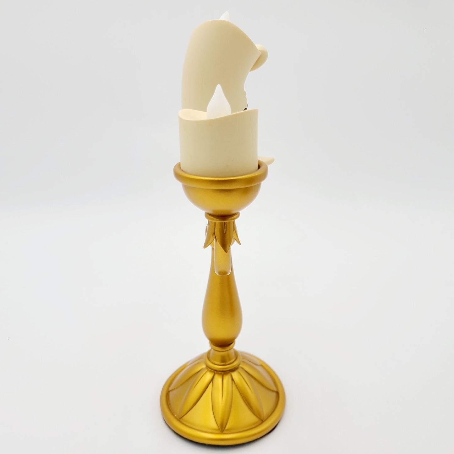 NEW Disney Parks Beauty & The Beast Cogsworth Clock Lumiere Light Up Figure Set