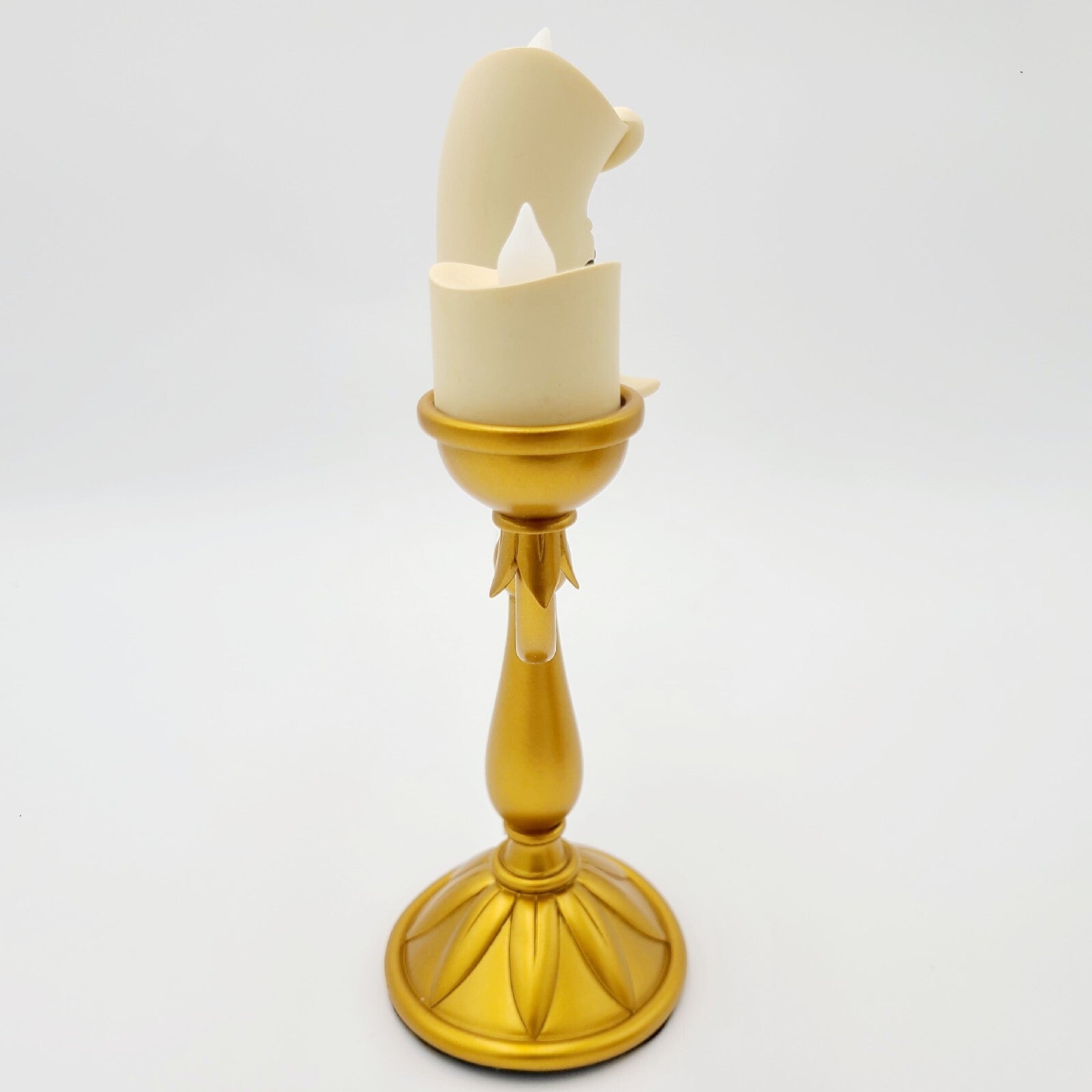 NEW Disney Parks Beauty & The Beast Cogsworth Clock Lumiere Light Up Figure Set