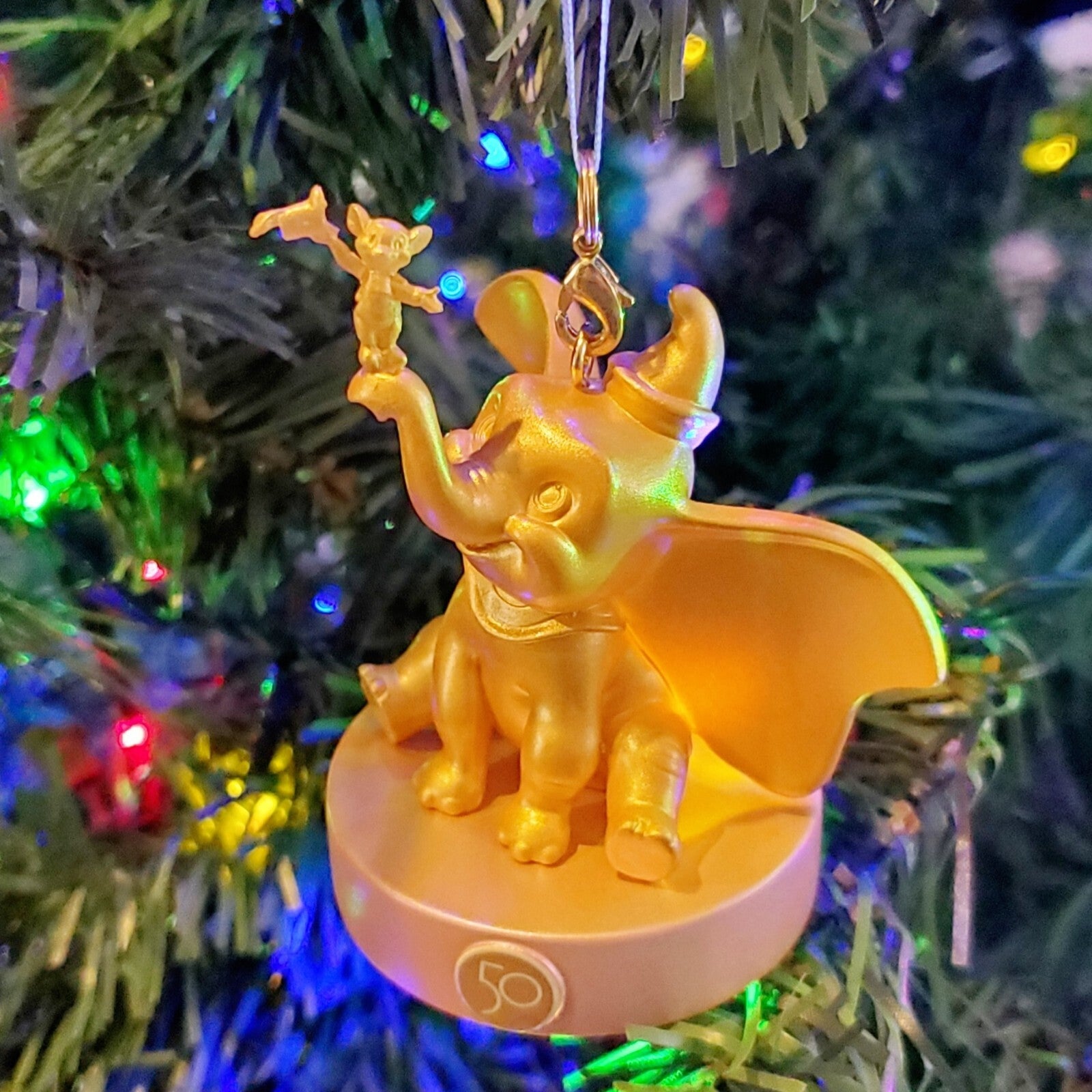 DUMBO Walt Disney World Parks 50 Gold Character Collection Single Ornament