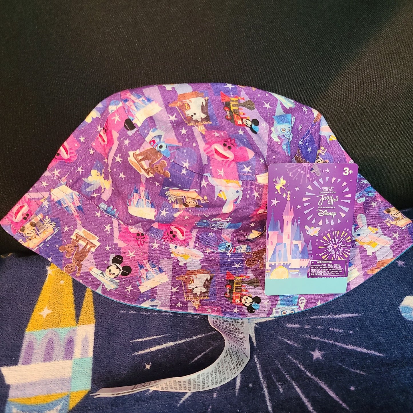 2023 Walt Disney World Parks Joey Chou Mickey Castle Reversable Bucket Hat New