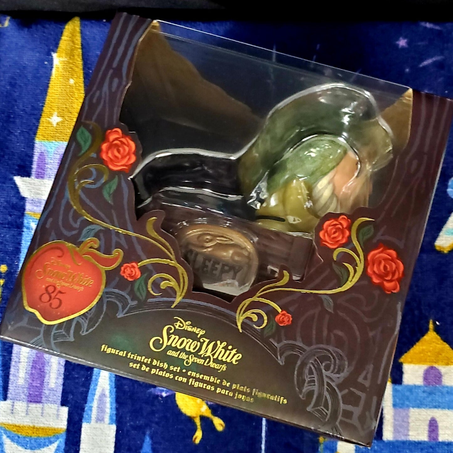 2022 Disney Parks Snow White & Seven Dwarfs Sleepy Figural Desk Trinket Tray 85