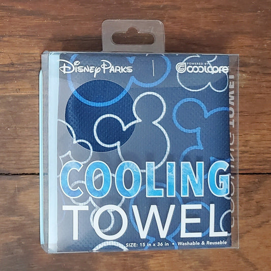 Disney Parks Mickey Mouse Cooling Towel Blue Coolcore 15" x 36" - NEW