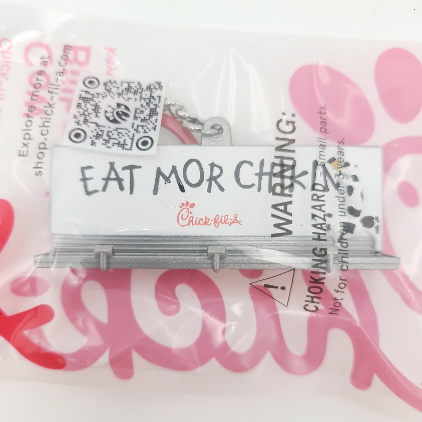 2026 Chick-fil-A Cow Billboard Keychain LIMITED EDITION Eat Mor Chikin Chicken