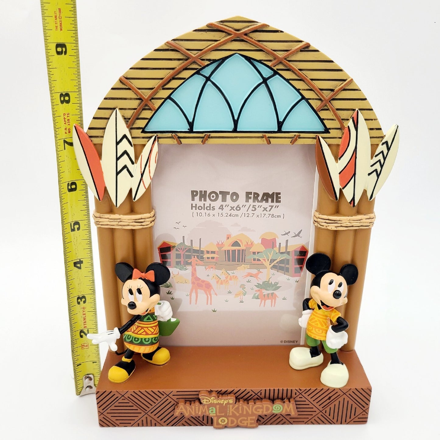 2024 Disney Park Animal Kingdom Lodge Resort Mickey & Minnie Photo Picture Frame