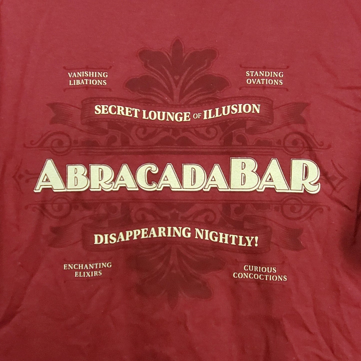 XXL 2021 Disney Parks Boardwalk Resort Abracadabar Red Adult Tee Shirt T-Shirt