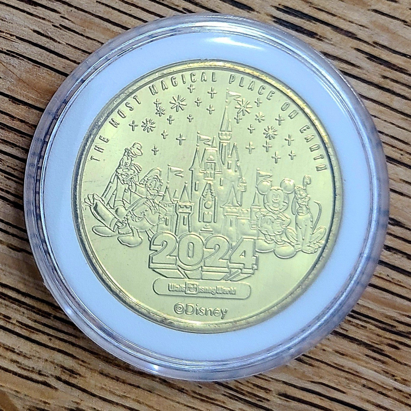 *2024 Cowboy Mickey Coin* Walt Disney World Park Golden Color Metal Medallion