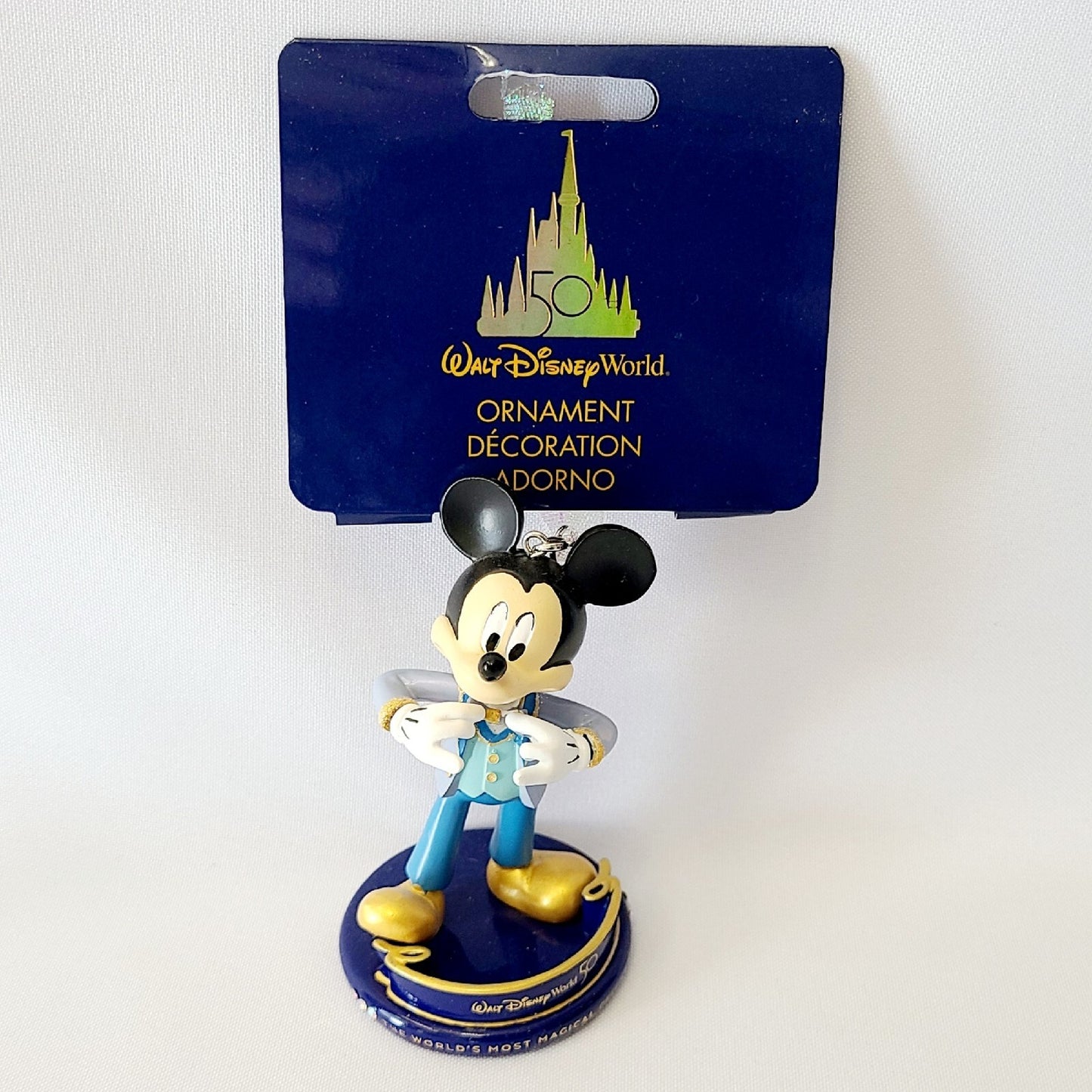 *2 Ornament Set* Walt Disney World Park 50th Anniversary Mickey Minnie Christmas