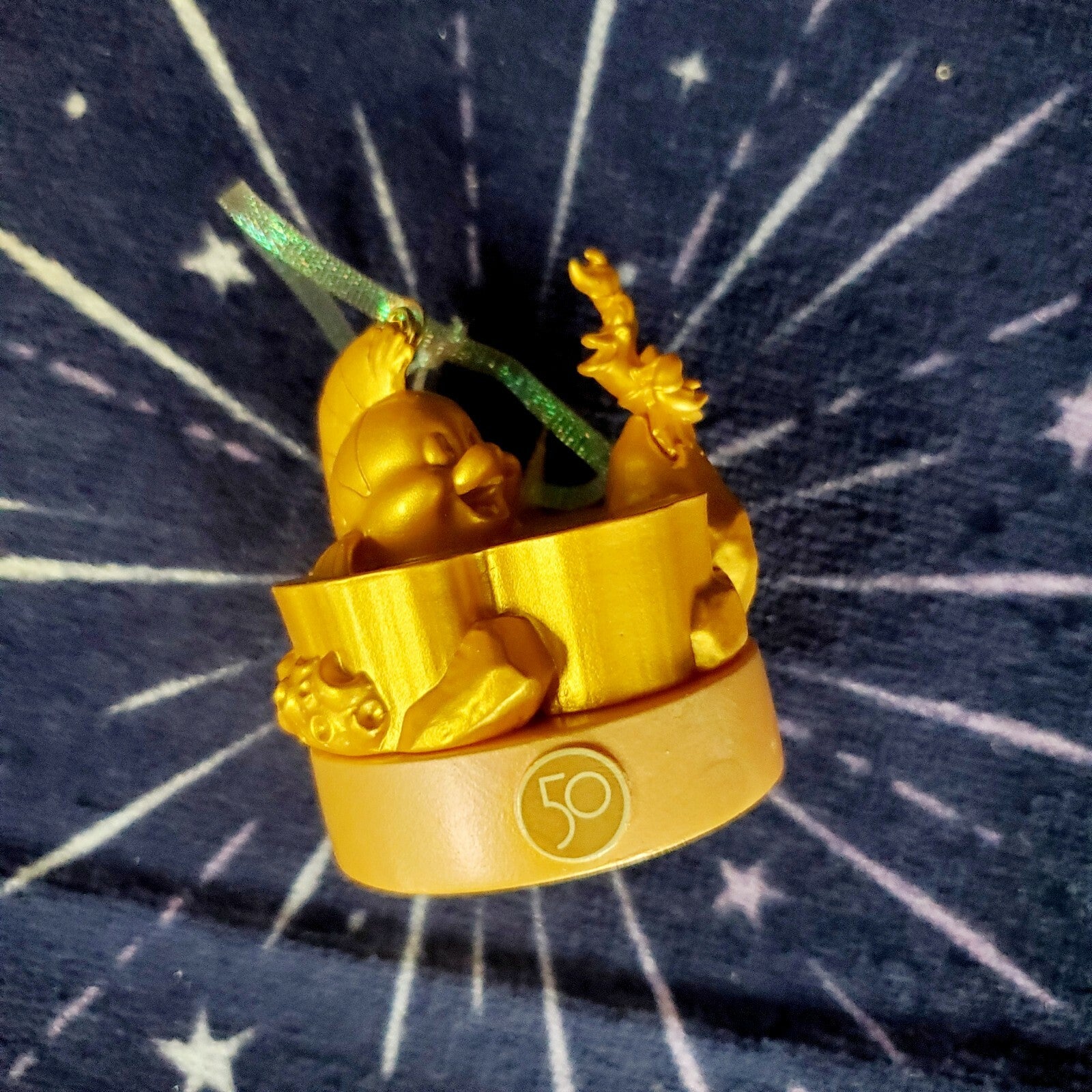 Disney Parks 50th Anniversary Statue Flounder Sebastian Little Mermaid Ornament