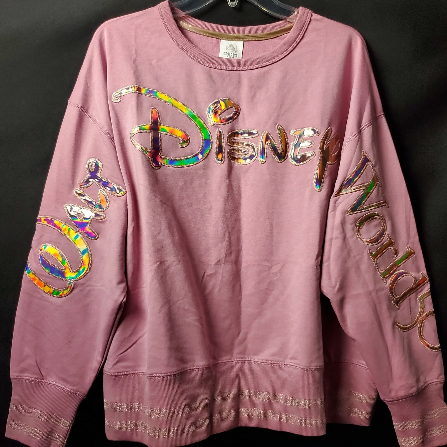 XL 2021 Walt Disney World 50th Anniversary Pullover Earidescent Iridescent Pink