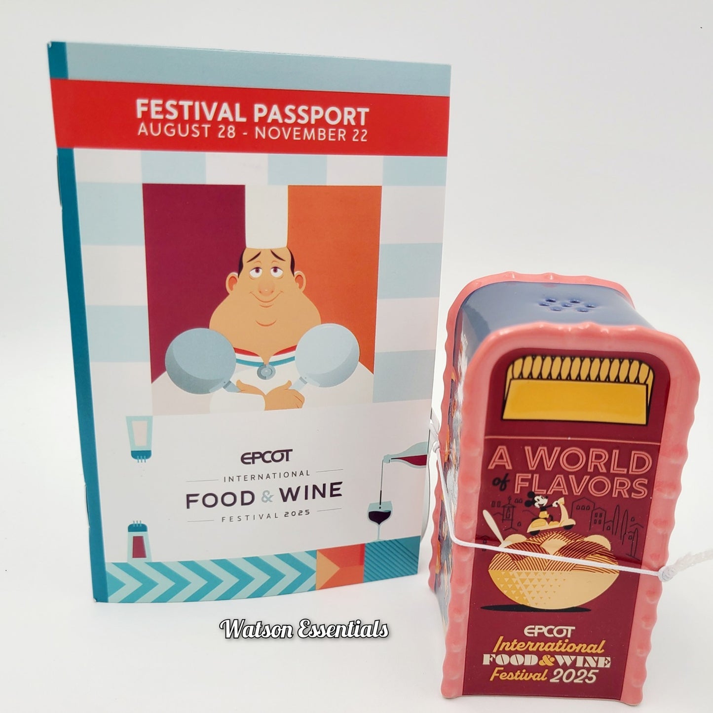 2025 Disney Parks EPCOT Food & Wine Mickey Minnie Mouse Salt & Pepper Shaker New