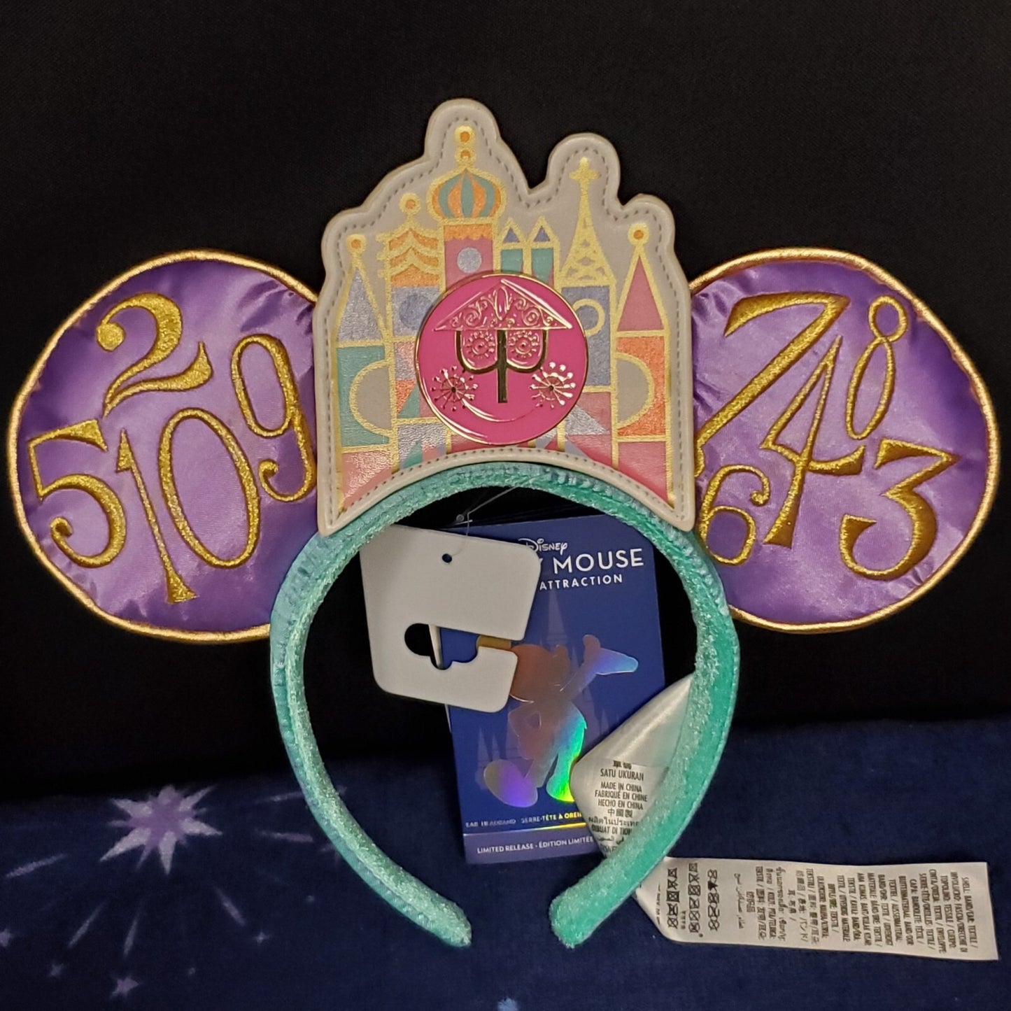 *Ears, Key, Pin Set* Disney Park Mickey Mouse Main Attraction It’s A Small World