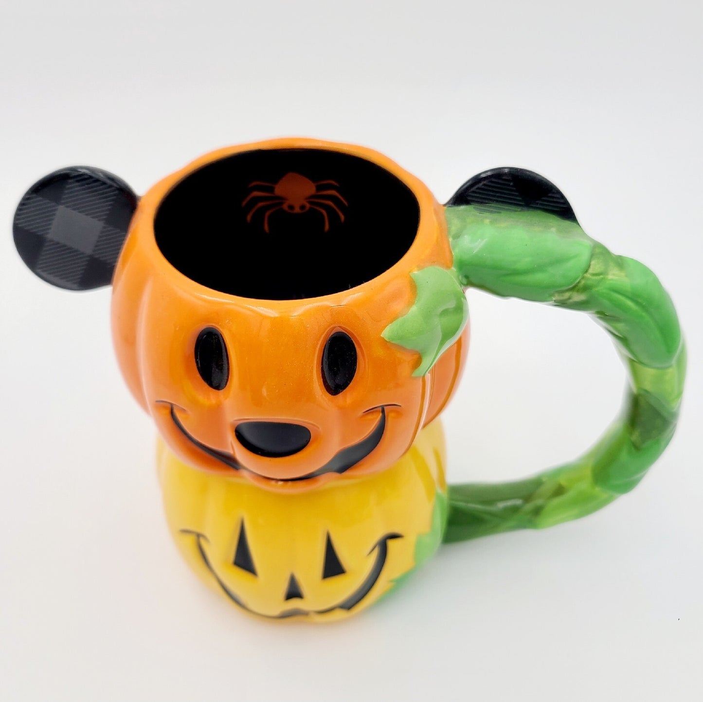 2021 Disney World Parks Halloween Mickey Pumpkin Stack Coffee Mug Stein Spider