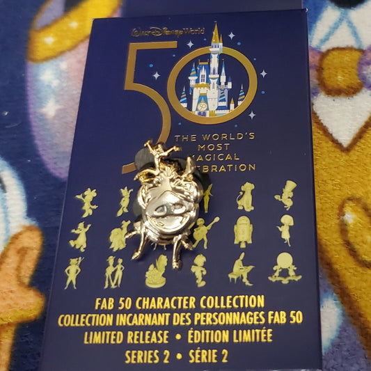 *Timon & Pumbaa Pin* 2022 Walt Disney World 50th Anniv Fab 50 Gold Tiny Mystery