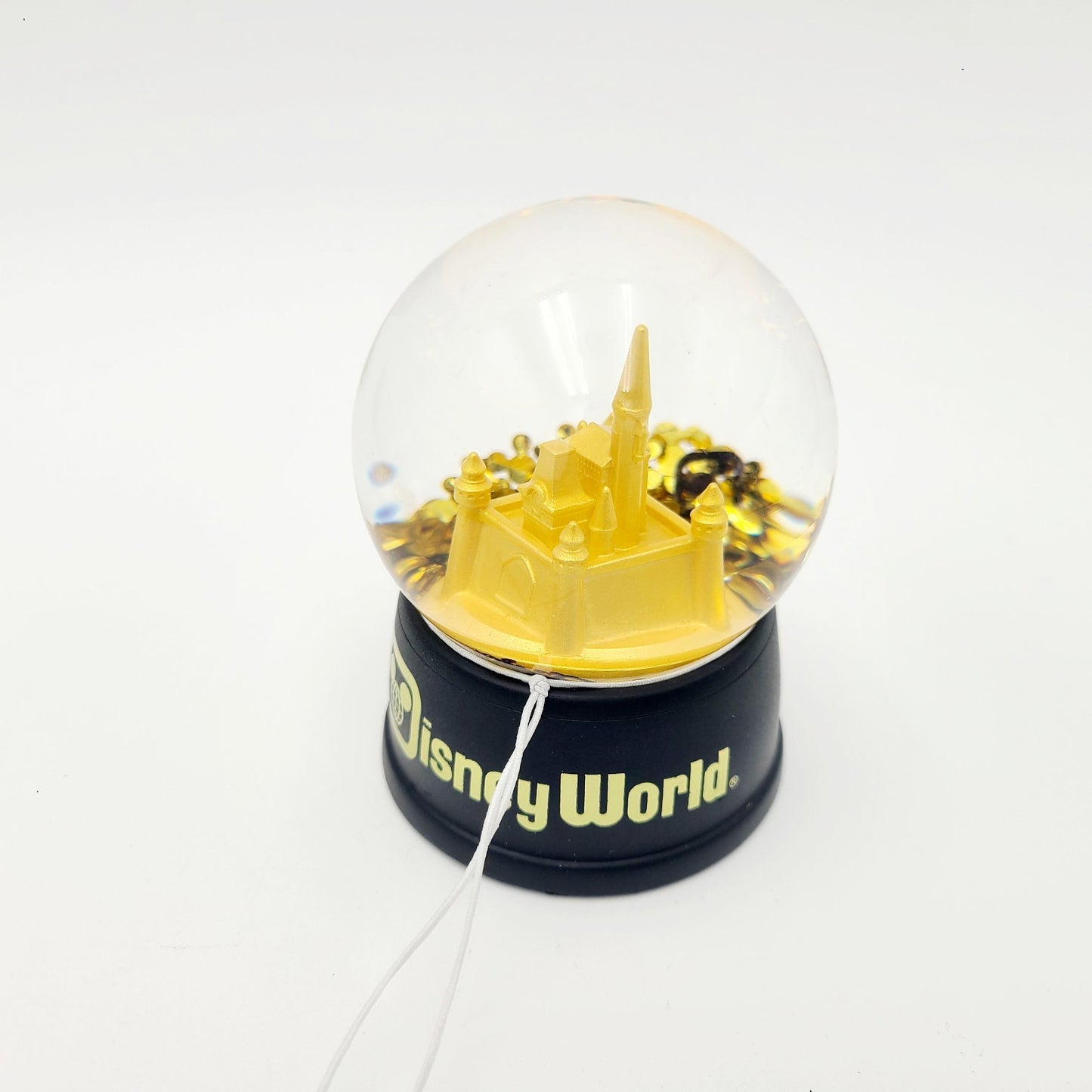 Walt Disney World Parks Cinderella Gold Castle Mickey Glitter MINI Water Globe