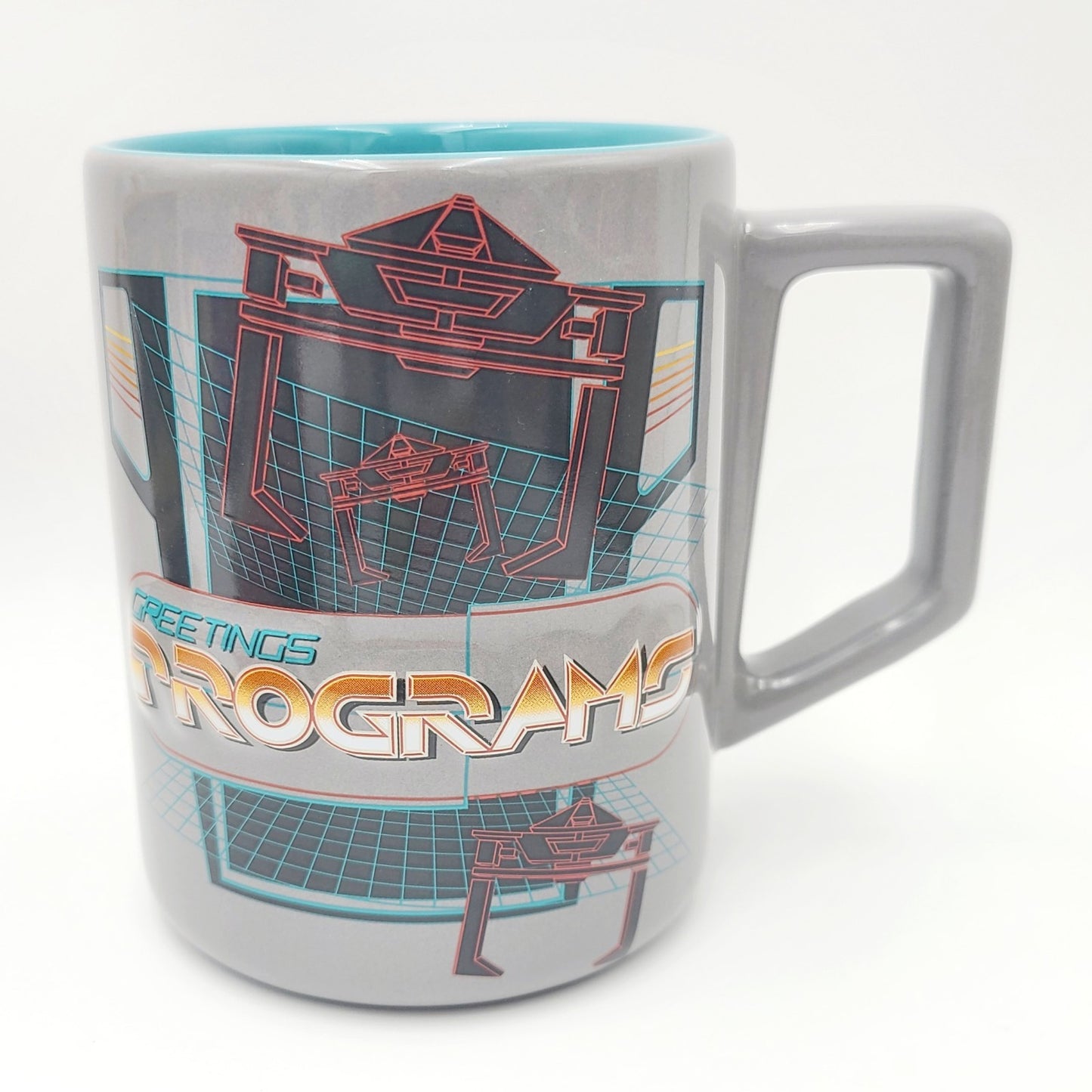 Disney Parks Tron Mug Greetings Programs-End of Line Ceramic 20oz Coffee Cup NEW