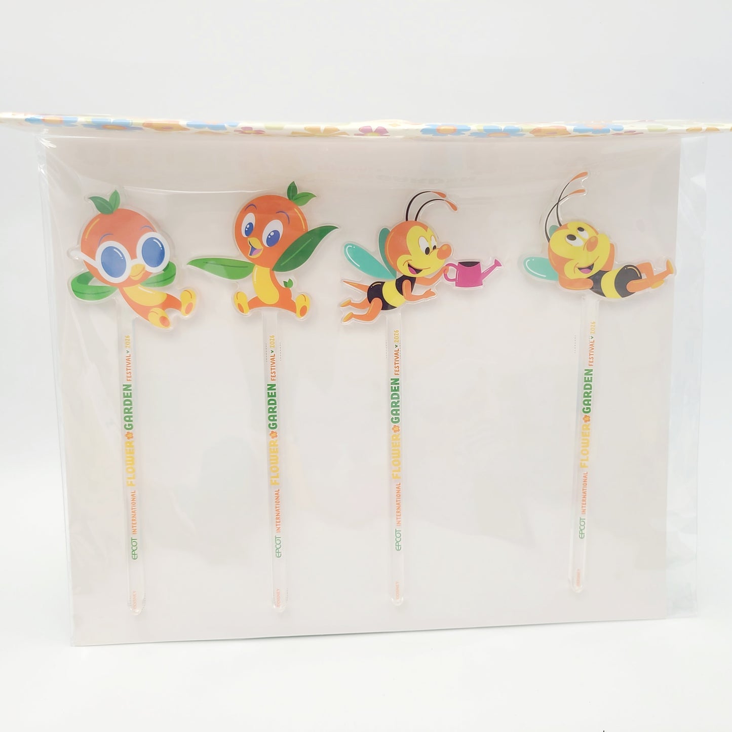 2026 Disney Parks Epcot Flower Garden Festival Orange Bird Spike Planet Stakes
