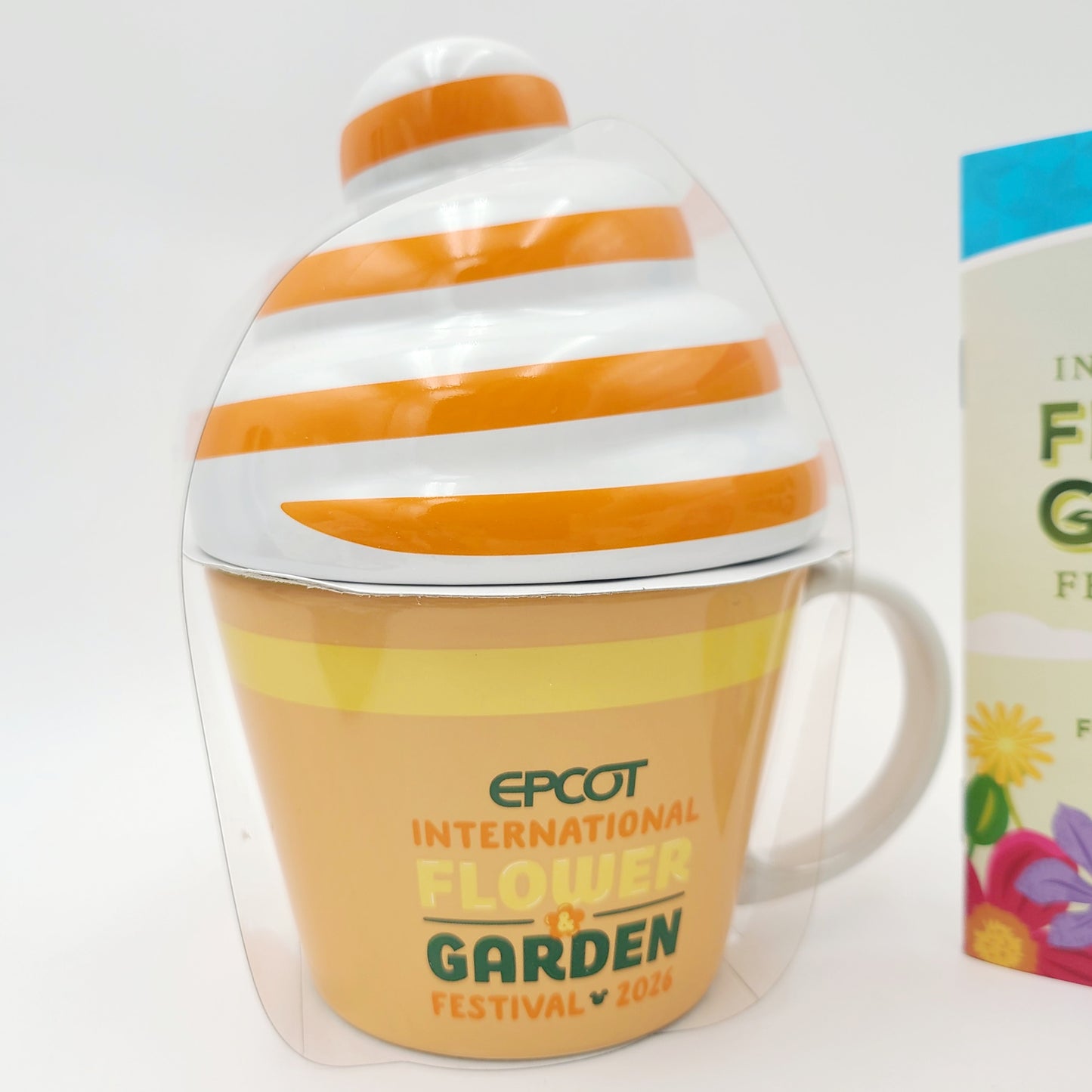 2026 Disney Park Epcot 2026 Flower & Garden Orange Bird Ice Cream Coffee Cup Mug
