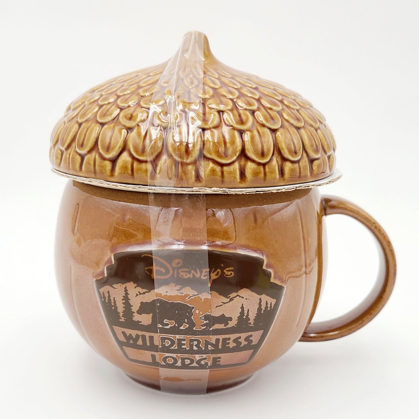 2024 Disney World Wilderness Lodge Ceramic 16oz Acorn Coffee/Soup Cup Mug W/ Lid