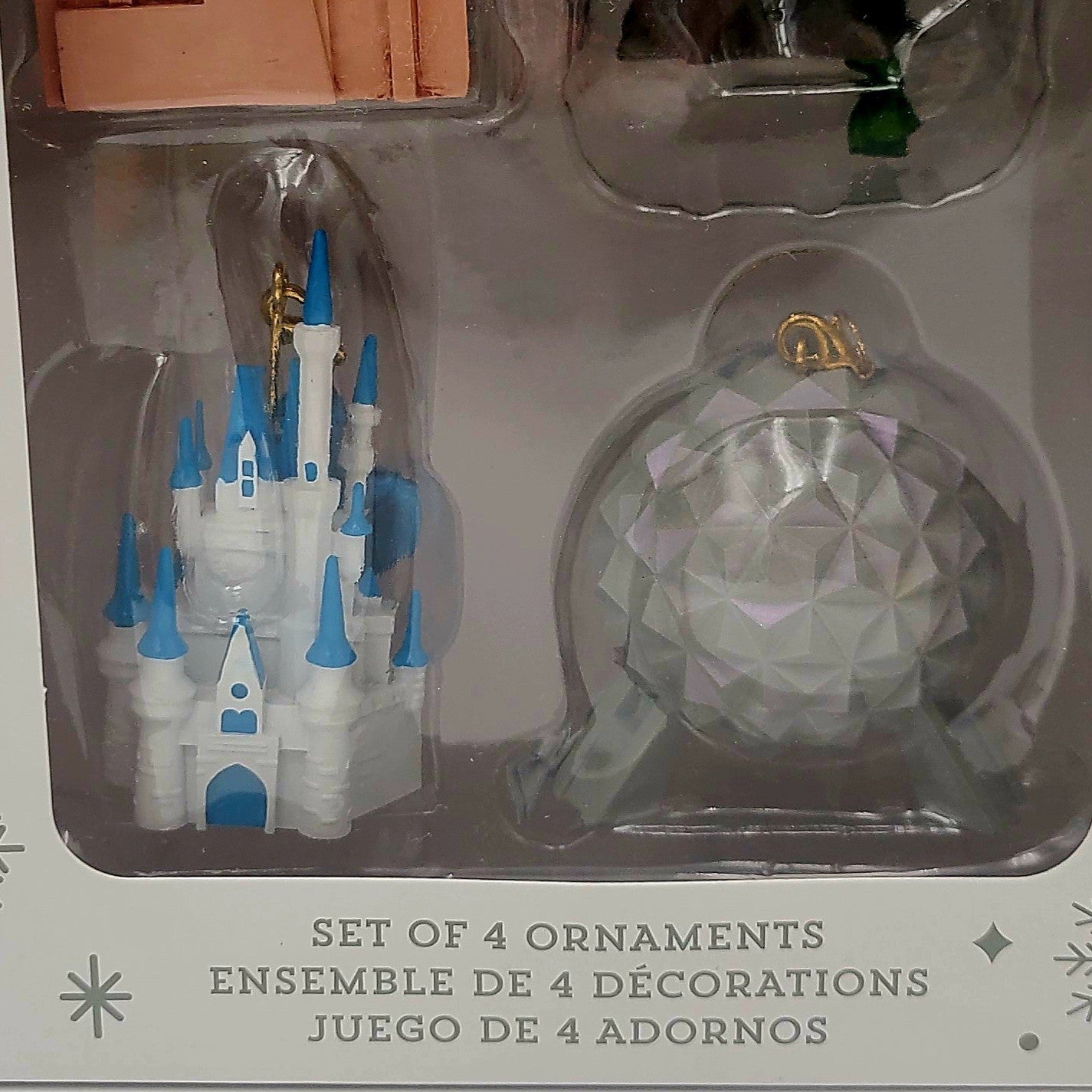 2025 Walt Disney World 4 Park Icons Ornament Set Castle Epcot Hollywood Animal